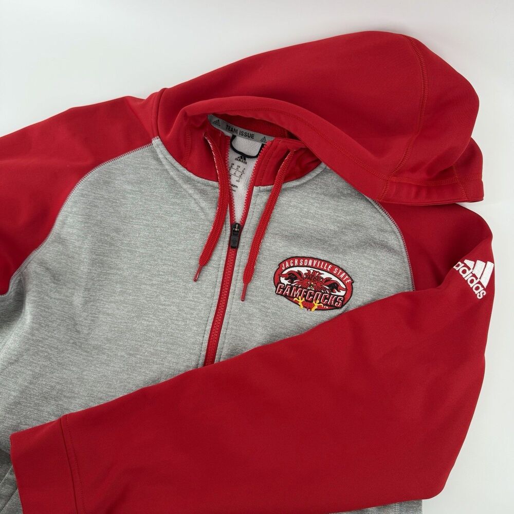 Adidas Jacksonville State Gamecocks Team Issue Zip Up Hoodie Men XL Fleece